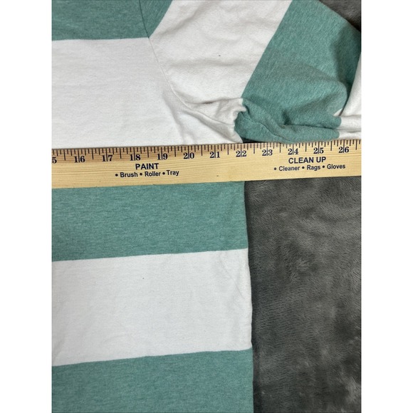 Eddie Bauer Women's Striped Long Sleeve Large Green Teal - Picture 7 of 9
